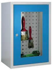 Wandhngeschrank Breite 400 mm, 1 x Vollblechtre, 1 x Fachboden, Lochblech-Rckwand