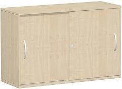 Schiebetrenschrank Oberboden 25 mm, mit Standfen, abschliebar, 1200x425x798, Ahorn/Ahorn