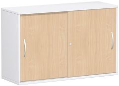 Schiebetrenschrank Oberboden 25 mm, mit Standfen, abschliebar, 1200x425x798, Buche/Wei