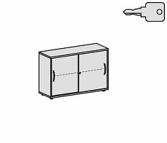 Schiebetrenschrank Oberboden 25 mm, mit Standfen, abschliebar, 1200x425x798, Wei/Wei