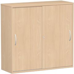 Schiebetrenschrank Oberboden 25 mm, mit Standfen, abschliebar, 1200x425x1182, Buche/Buche