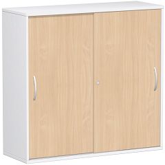 Schiebetrenschrank Oberboden 25 mm, mit Standfen, abschliebar, 1200x425x1182, Buche/Wei