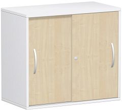 Anstell-Schiebetrenschrank Oberboden 25 mm, mit Stellfen, abschliebar, 800x425x720, Ahorn/Wei