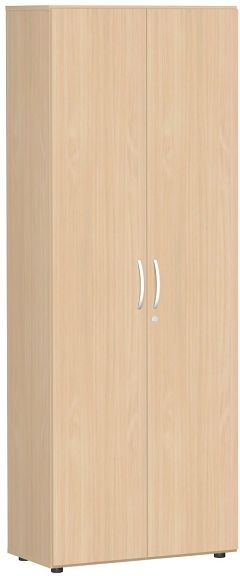 Flgeltrenschrank mit Standfen, inkl. Trdmpfer, abschliebar, 800x420x2160, Buche/Buche