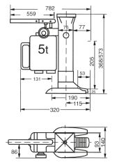 Maschinenheber 6931 Tragkraft 5 to.