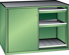 Schubladenschrank Schiebetren 1430x627x1020 RAL 6011 Lista 36x27E 79.426.030