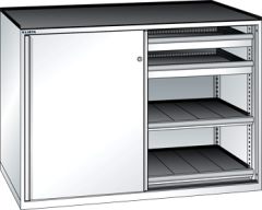 Schubladenschrank Schiebetren 1430x627x1020 RAL 9010 Lista 36x27E 79.432.110