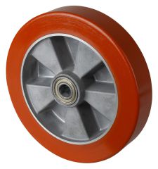 Polyurethanrad B90.251, Produkttyp: Räder, Material/Art des Radkörpers: Aluminium, Material der Lauffläche: Prothane® Guss-Polyurethan 95 +/-3 Shore A, Lager: Kugellager, Ø Rad:  250 mm, Tragkraft: 1000 kg