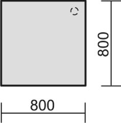 Verkettungsplatte Volleck 90 mit Sttzfu, mit Kabelfhrung, inkl. Verkettungsmaterial, hhenverstellbar, 800x800x680-820, Wei/Silber