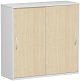 Schiebetrenschrank Oberboden 25 mm, mit Standfen, abschliebar, 1200x425x1182, Ahorn/Lichtgrau