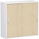 Schiebetrenschrank Oberboden 25 mm, mit Standfen, abschliebar, 1200x425x1182, Ahorn/Wei