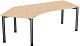 Schreibtisch 135 links hhenverstellbar, 2166x1130x680-800, Buche/Anthrazit