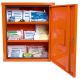 Verbandschrank nach DIN 13169, verschliebar, orange, mit 2 Fachbden, BxTxH 490x200x560 mm, mit Fllung